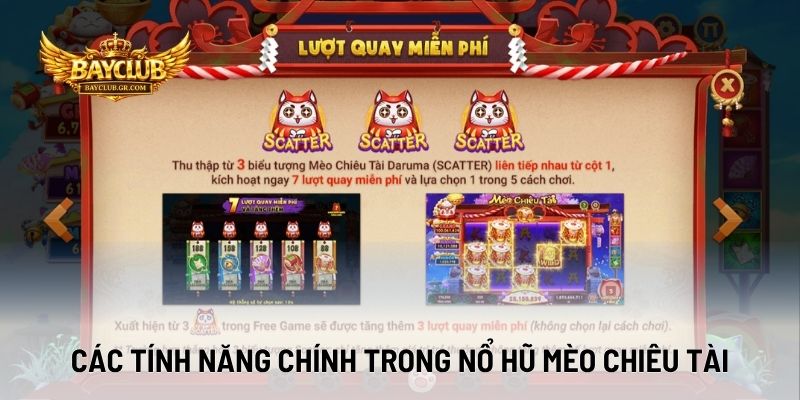 Các Tính Năng Chính Trong Nổ Hũ Mèo Chiêu Tài