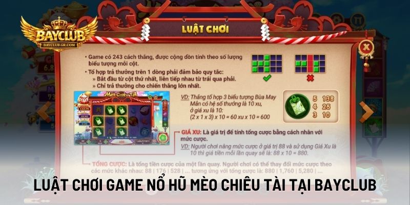 Luật Chơi Game Nổ Hũ Mèo Chiêu Tài Tại BAYCLUB